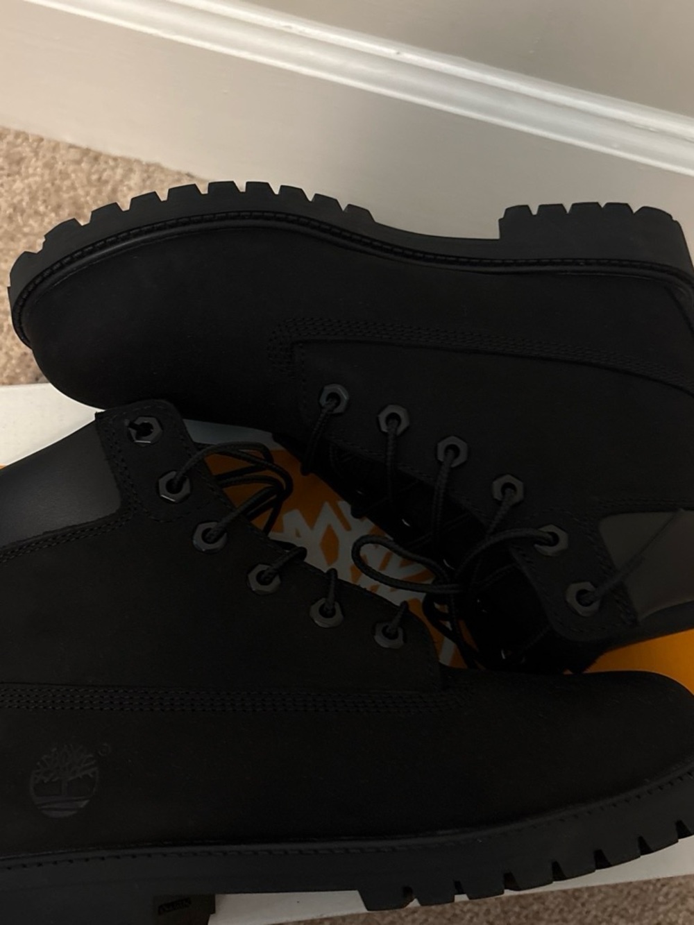 Timberland Black Lace-Up Rugged Boots